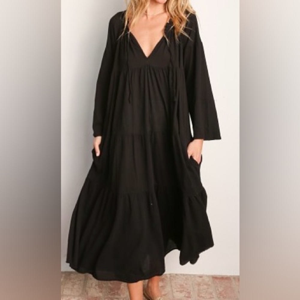 9seed Majora Maxi Dress P/S Black